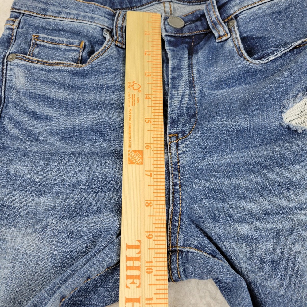 Blank NYC The Bond Mid Rise Skinny Jeans Womens 28 Blue Distressed Stretch Denim - Picture 4 of 11